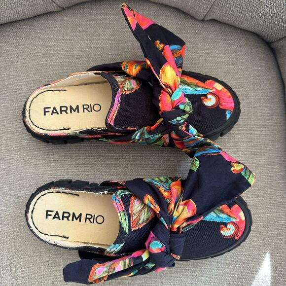 NWOT: Farm Rio Cashew Platform Mule - Picture 2 of 7